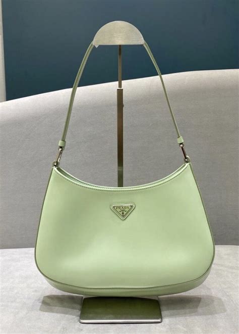 mint green Prada bag